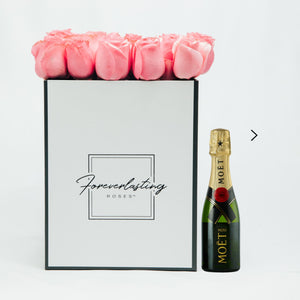 "Love Story" Box (Pink) - red roses, roses that last 1 yr, roses that last a yr, roses that last one yr, roses that last a year, roses that last 1 year, roses that last one year, red roses, pink roses, white roses, luxury roses, luxury gift, luxury rose box, eternity roses, forever lasting roses